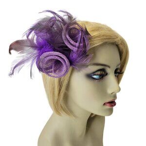 Purple Hair Clip Hair Fascinator Hair Accessory Dress Corsage